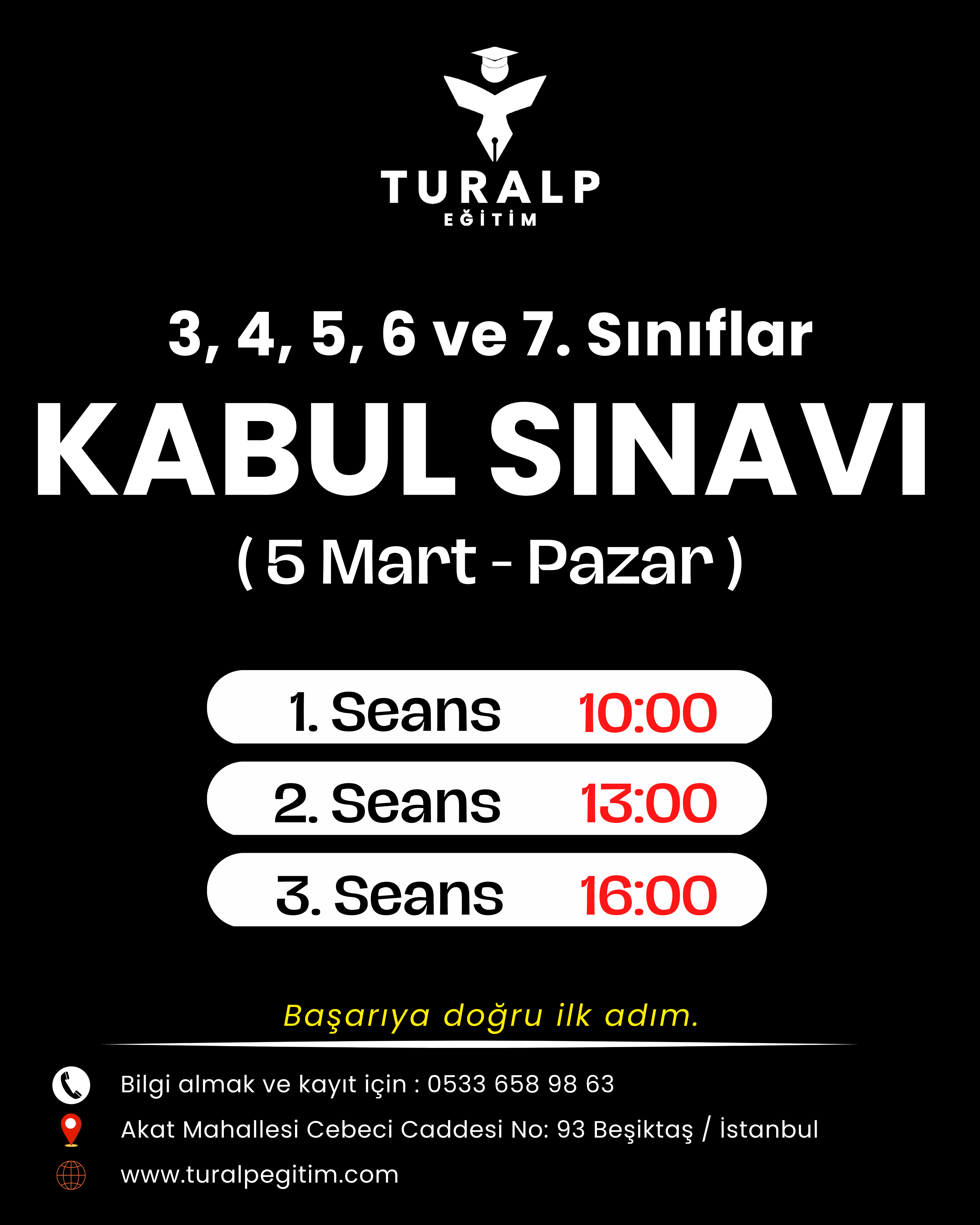 Kabul Sınavı 5 Mart Kabul Sınavı 5 Mart